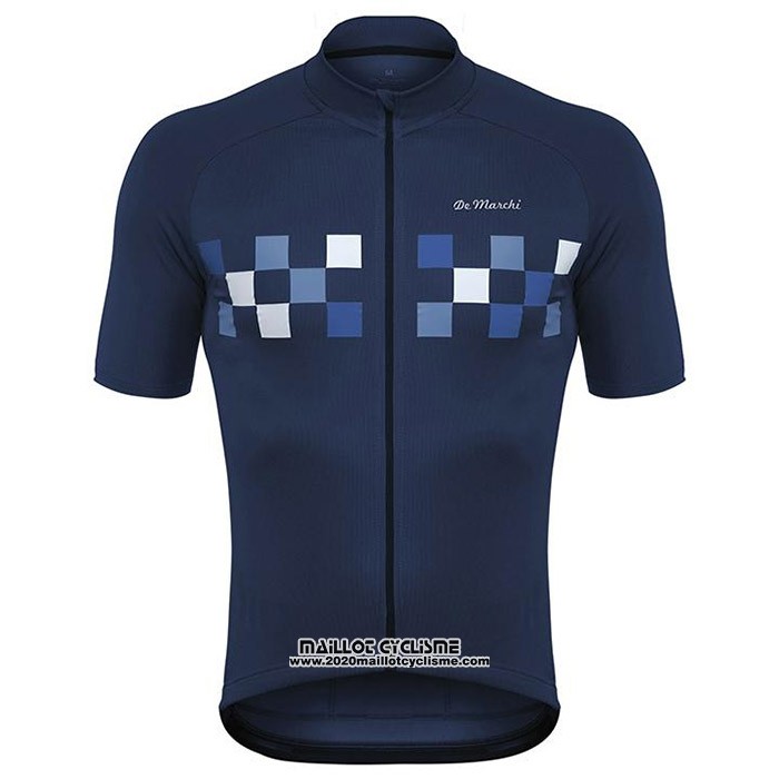 2020 Maillot Cyclisme De Marchi Profond Bleu Manches Courtes et Cuissard